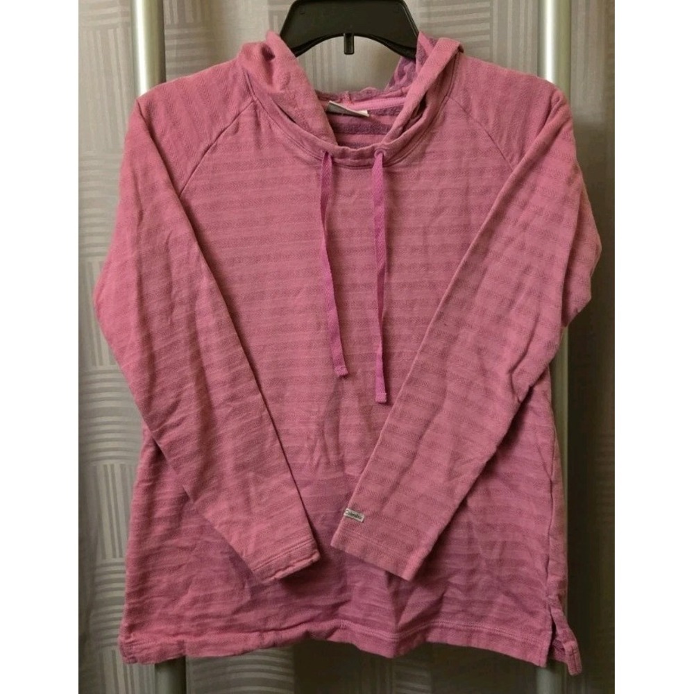 Columbia Striped Hoodie Womens X-Small Pullover Pink‎